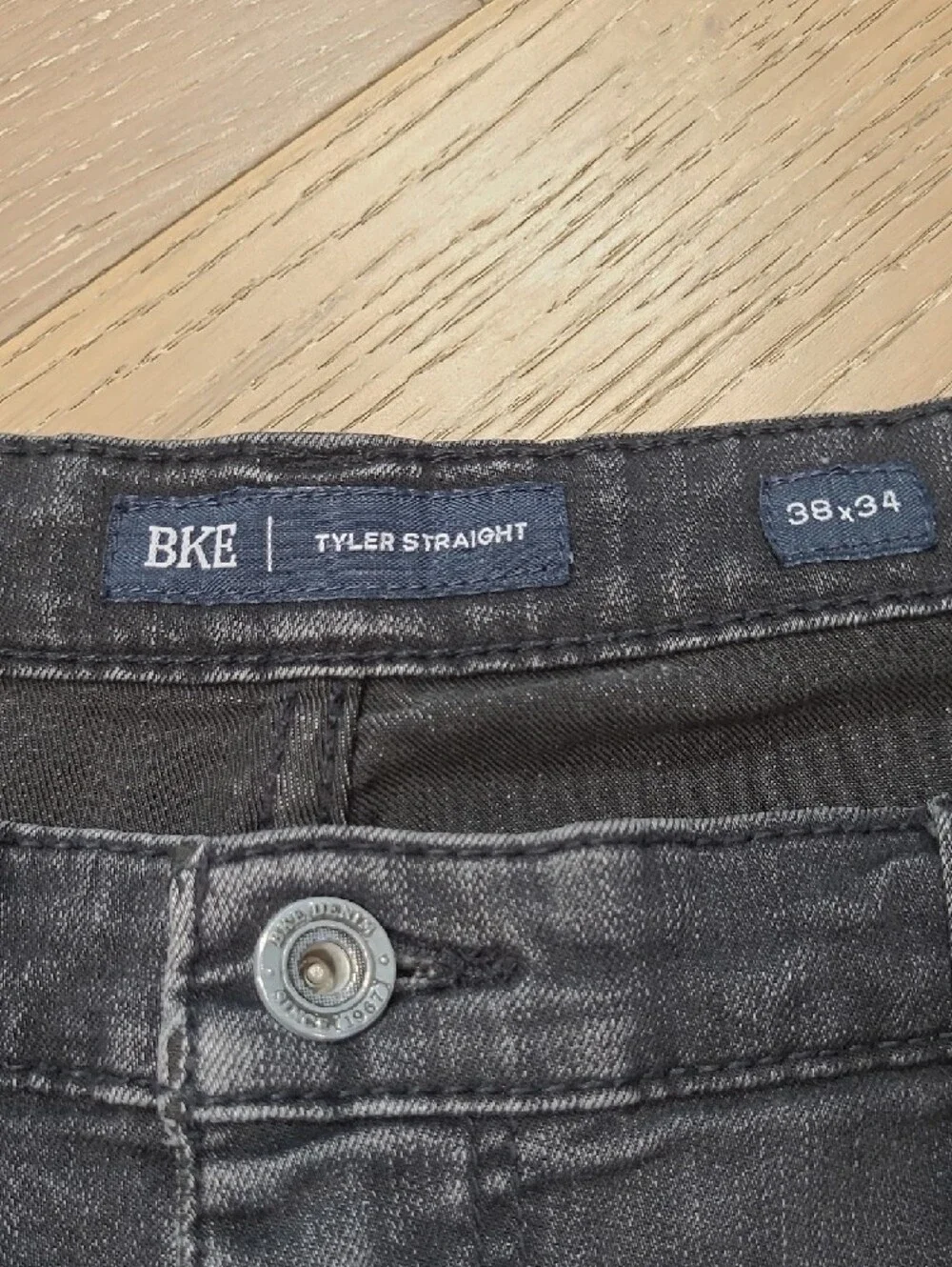 BKE Tyler Jeans Men's sz 38/34* Black Straight Leg Denim Jeans